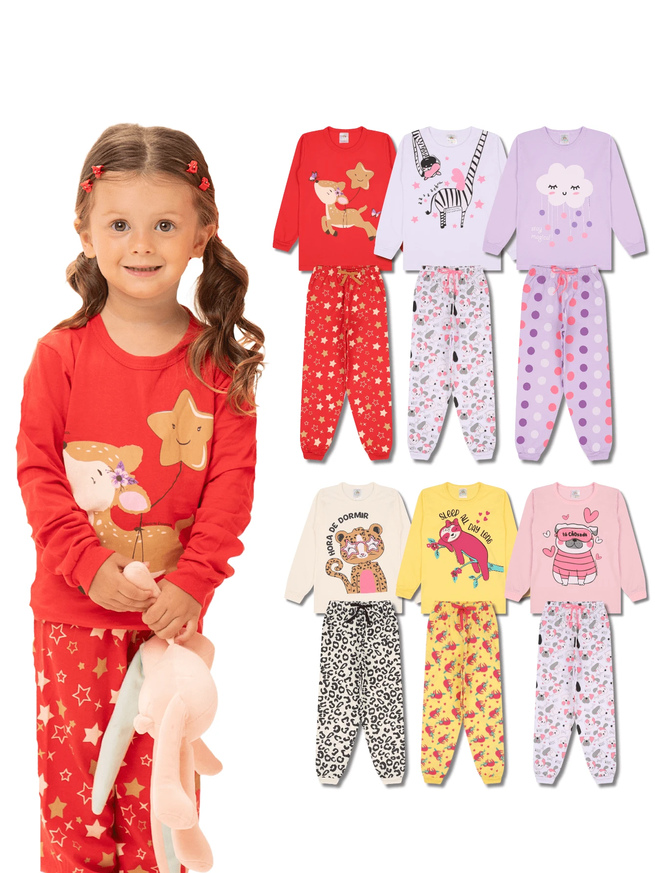 Baby Girls Pajamas - 彩色 - 查看 1