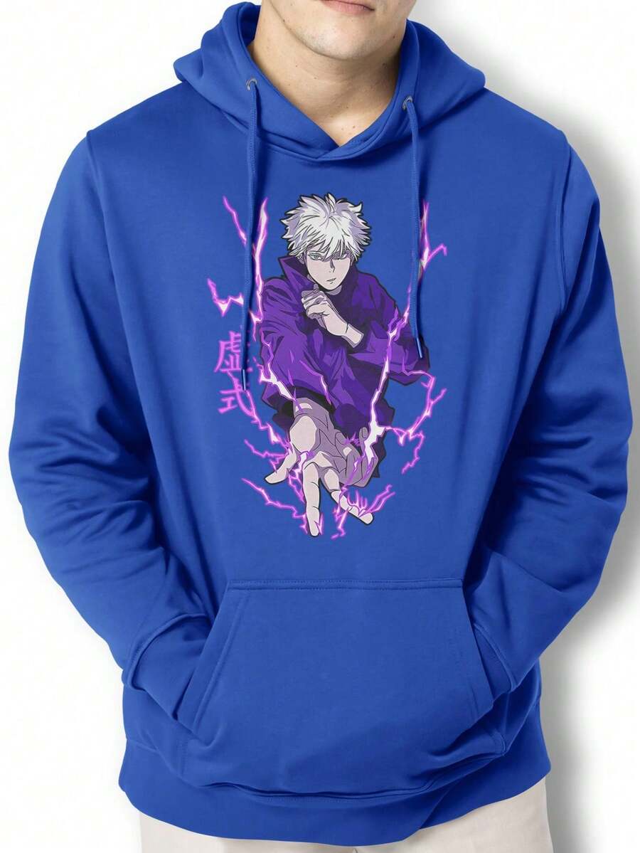 Men Hoodies - 寶藍色 - 查看 1