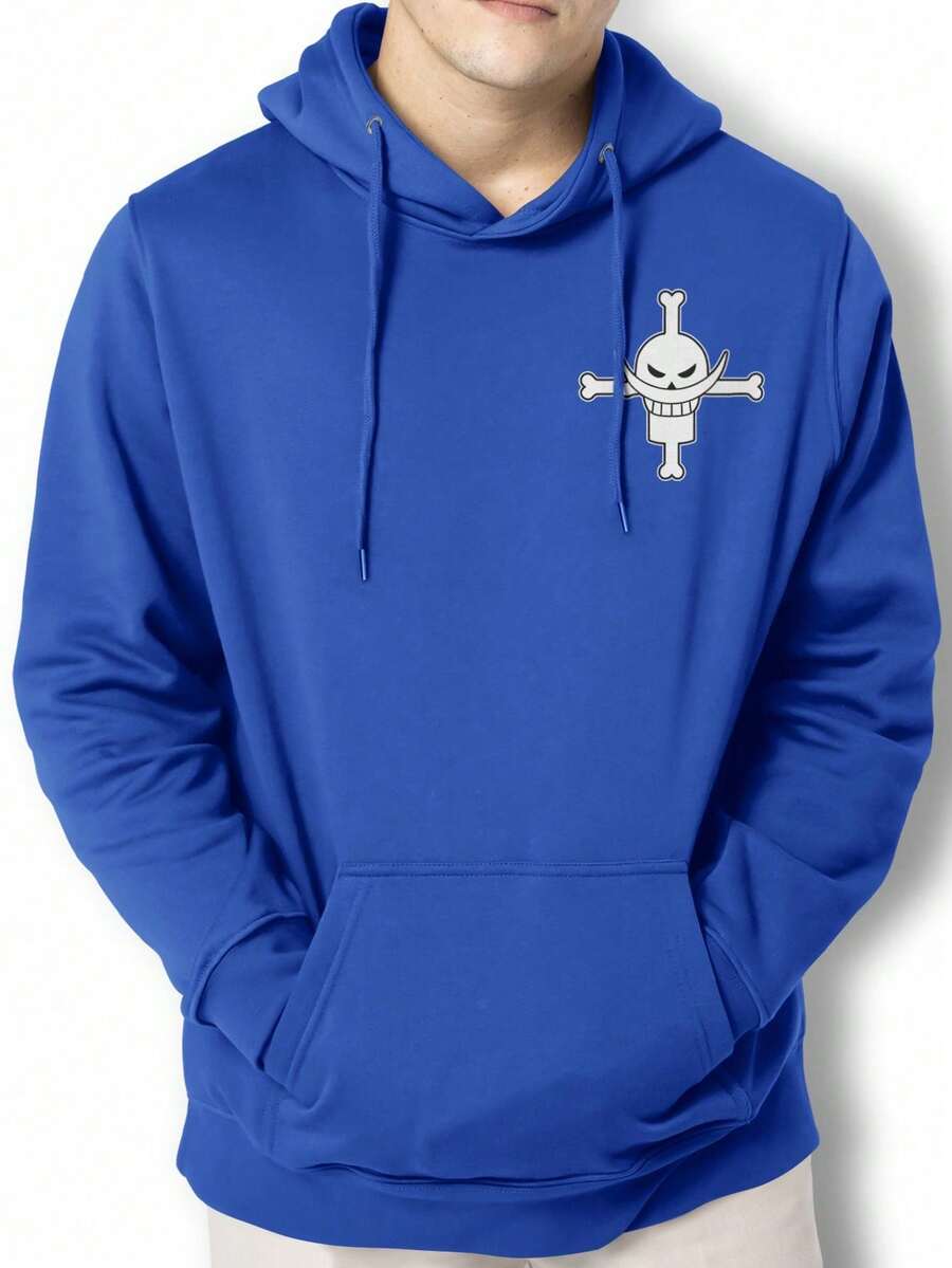 Men Hoodies - 寶藍色 - 查看 1