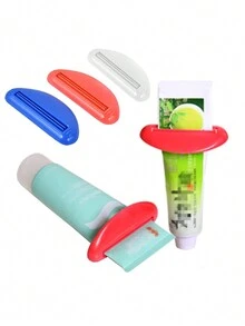 1 Pieza Exprimidor De Pasta De Dientes, Exprimidor De Pasta De Dientes De Plástico, Elimina El Desperdicio De Pequeños Objetos, Para Baño, Suministros Estudiantiles - Blanco - Ver 4