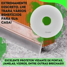 Protetor De Porta Residencial Rodinho 5 Metro Vedação Fresta - Cinza - Visão 2
