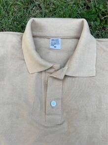 Men Polo Shirts - 駝色 - 查看 2