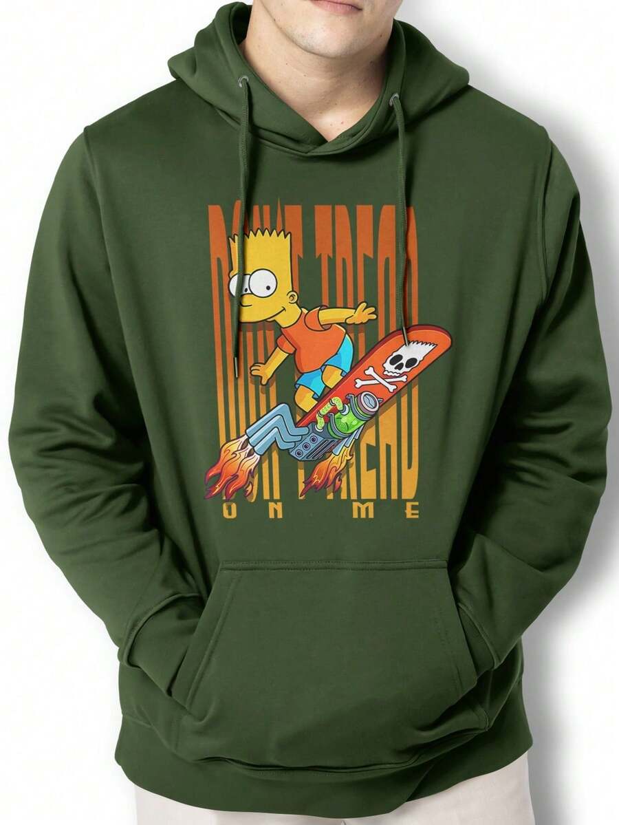Men Hoodies - 軍綠色 - 查看 1