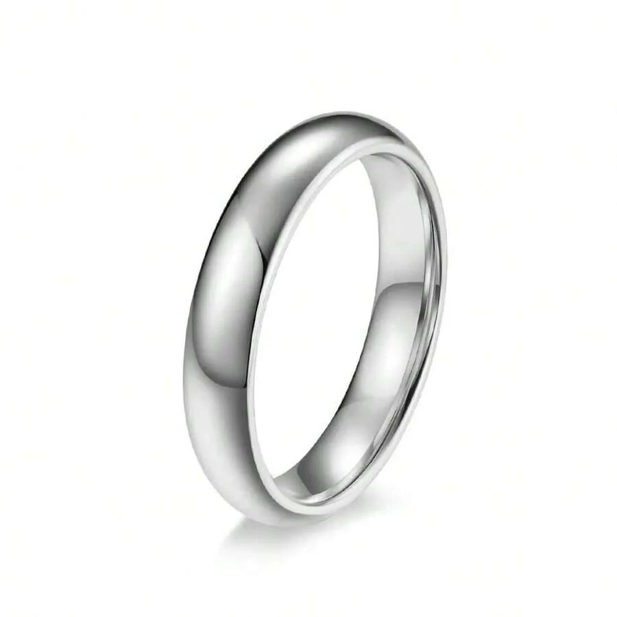 Men's Single Ring - 銀色 - 查看 1