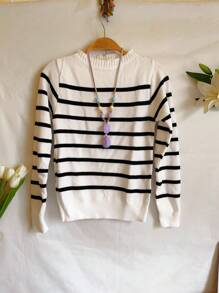 Women Knit Tops - 白色 - 查看 1
