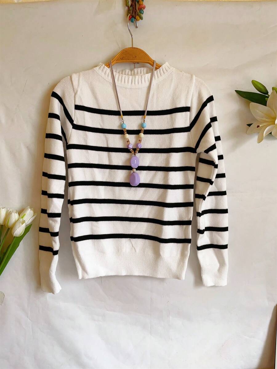 Women Knit Tops - 白色 - 查看 1