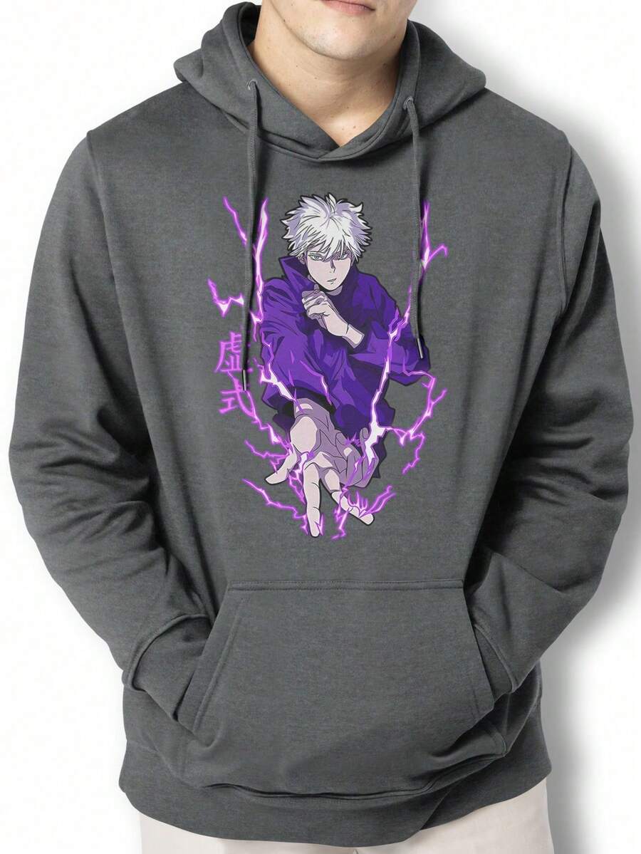 Men Hoodies - 深灰色 - 查看 1