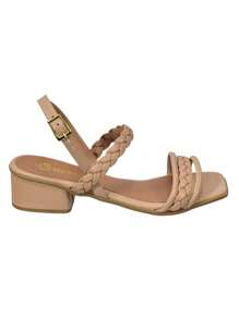 Women Heeled Sandals - Beige - View 3