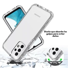 CELULARTE Funda para Samsun modelos nuevos Galaxy A16 S24 A05 A05S A15 A14 A24 A25 360° 2 en 1 Bicolor Protector Difuminado Transparente Uso Rudo Navidad - Azul y blanco - Ver 3