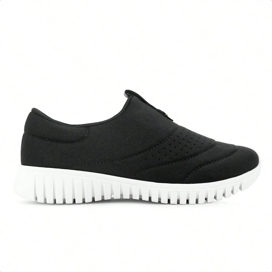 Usaflex Women Wedge Sneakers - 黑色/白色 - 查看 1