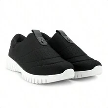 Usaflex Women Wedge Sneakers - 黑色/白色 - 查看 3