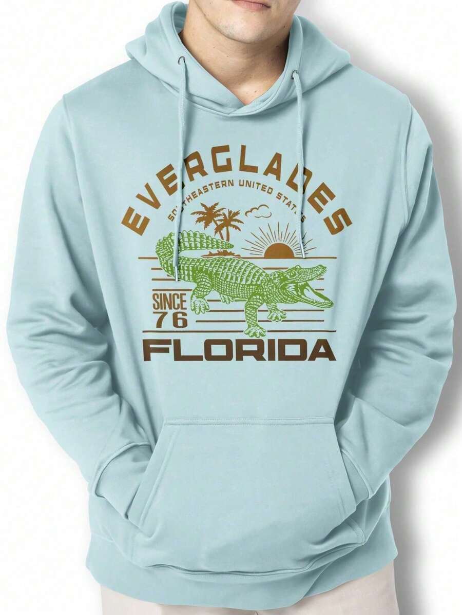 Men Hoodies - Màu xanh nhạt - Xem 1