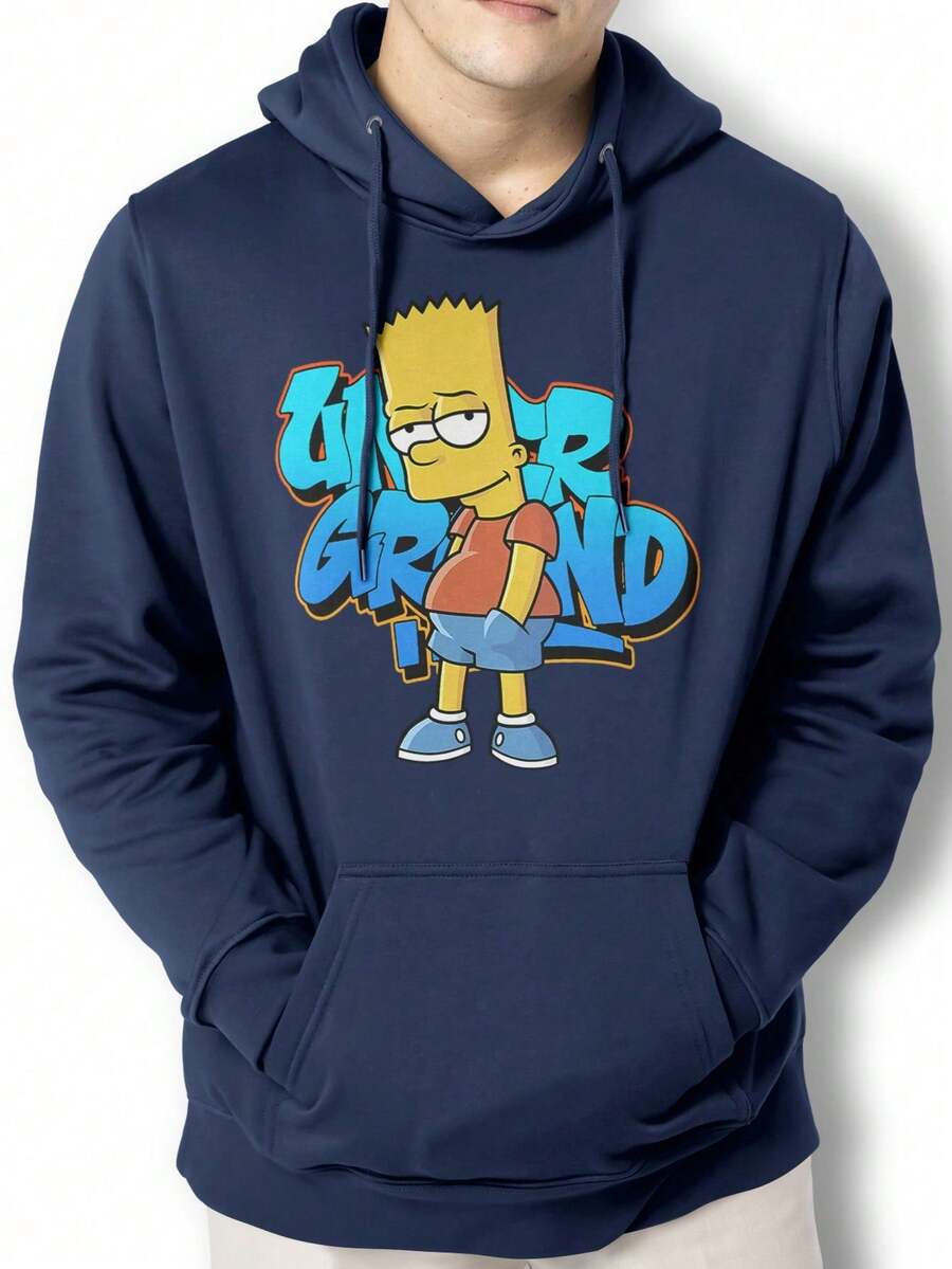 Men Hoodies - 藏蓝色 - 查看 1