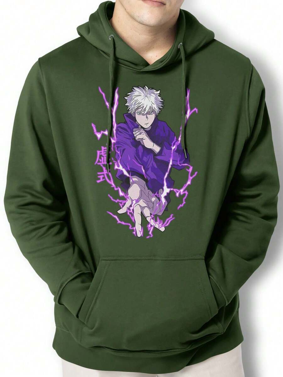 Men Hoodies - 軍綠色 - 查看 1