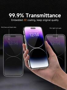 [3+3 Packs] Compatible With Apple IPhone 14 Pro Max Privacy Screen Protector Tempered Glass Accessories 3packs 9H Anti Spy Privacy Screen Compatible With IPhone 14 Pro Max 3packs Camera Lens Protector - Black - View 5