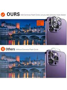 [3+3 Packs] Compatible With Apple IPhone 14 Pro Max Privacy Screen Protector Tempered Glass Accessories 3packs 9H Anti Spy Privacy Screen Compatible With IPhone 14 Pro Max 3packs Camera Lens Protector - Black - View 8