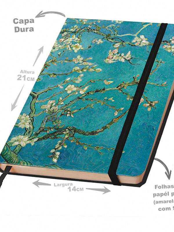 Caderno Sketchbook para desenho 21x14 obras de  VAN GOGH
