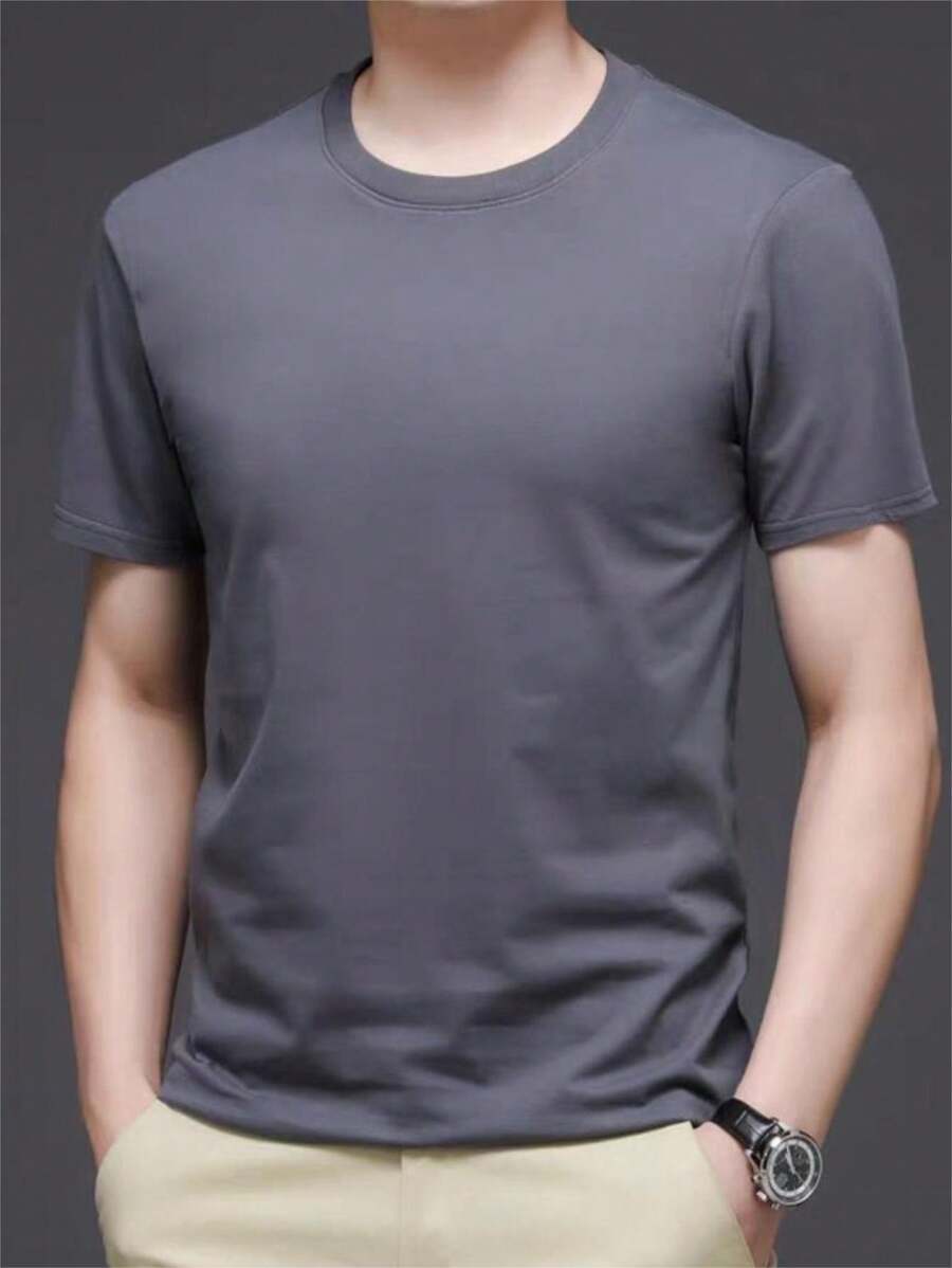 Men T-Shirts - 深灰色 - 查看 1