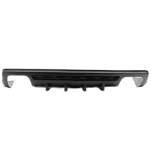 Rear Diffuser Fits 2010-2013 Chevy Camaro ZL1 Models Only, IKON Style PP Unpainted Black Shark Fin Chin Rear Lip Spoiler By IKON MOTORSPORTS - Unpainted Black - View 4