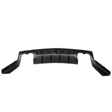 Rear Diffuser Fits 2010-2013 Chevy Camaro ZL1 Models Only, IKON Style PP Unpainted Black Shark Fin Chin Rear Lip Spoiler By IKON MOTORSPORTS - Unpainted Black - View 6