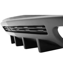 Rear Diffuser Fits 2010-2013 Chevy Camaro ZL1 Models Only, IKON Style PP Unpainted Black Shark Fin Chin Rear Lip Spoiler By IKON MOTORSPORTS - Unpainted Black - View 5