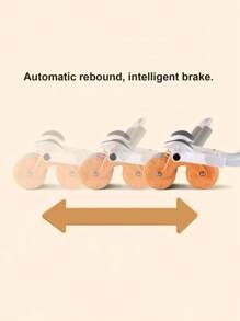 Roda Abdominal Automática E Recuperável Conjunto De Roda De Exercício Abdominal Com Função De Rebobinamento Com Suporte de Celular