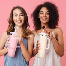 Straw Cover Cap For Cup, 5PCS Silicone Straw Covers For 40oz 30oz Tumbler, Cute Straws For 10mm Diameter - Balls