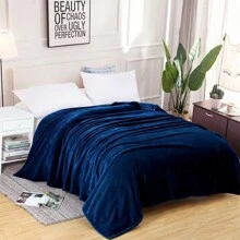 Cobijas Mantas de cama frazada Matrimoniales ,cuatro estaciones  capucha franela cálido para casa cobijas frazadas calientitas  fresca la ropa de cama cobertor king size  microfibra cobertores para borrega cobijas Matrimonial ultrasuave individual, decoracion hogar  laila  Ligero confort blanket  colcha cubrecama super suave cobija micromink 100% Poliéster cobertores  edredones edredon color morado roja rosa negra verde - Azul Marino - Ver 1