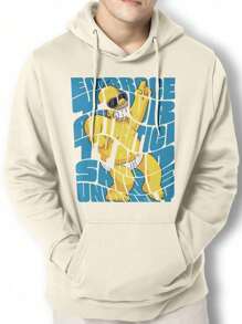 Men Hoodies - 米色 - 查看 1