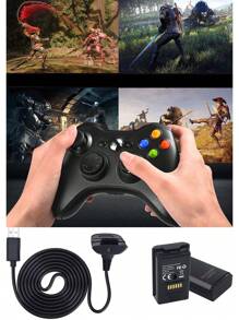Kit Carga Y Juega Con Bateria De 4800mha Y Cargador Para box 360 - Negro - Ver 8