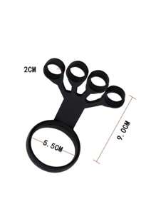 Faixas De Resistência De Dedo Fortalecedoras De Aperto De Mão De Silicone Preto, Kit De Treino De Treinador De Dedo Fortalecedor De Punho - Multicolorido - Visão 2