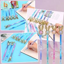 BUYTITI Plumas con Diseño de Conejo Kawaii de Punto Fino Paquete de 12 Piezas B-1002ZX-PAQUETE-12PZS - Multicolor - Ver 6