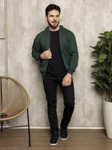 MOLETOM FLANELADO ABERTO MASCULINO COM ZÍPER E CAPUZ