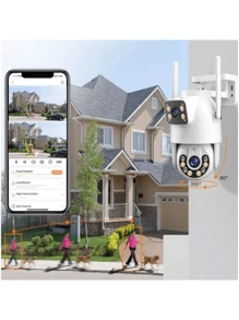 [TECNOLOGIA 2024]Kit com 2/3/4 Câmeras 360° APP ICSEE Wifi! Visão Noturna + Alerta de Movimento em Tempo Real  Proteção Total [FRETE GRÁTIS HOJE] - Branco - Visão 3