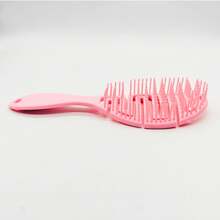 Cepillo Desenredante Ultra Suave Mango Ergonómico Cabello Rizado o Liso Húmedo o Seco Todo Tipo de Cabello Cepillo Hueco - Rosa - Ver 6