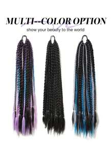 24 Bím tóc Biến đổi dần Tóc giả Bím tóc Đen Nối tóc Tóc giả Gia hạn Đối với Người lớn Trẻ em Chiều dài 60cm Phần mở rộng tóc đuôi ngựa Dài Tóc đuôi gà Tóc giả Nối tóc Phụ kiện tóc Phần mở rộng tóc đuôi ngựa - màu đen - Xem 5