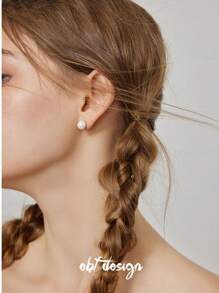 每週不重複的仿珍珠耳環套裝,7對仿珍珠耳釘,法式復古和極簡主義風格 - 七對耳環套裝 - 查看 8