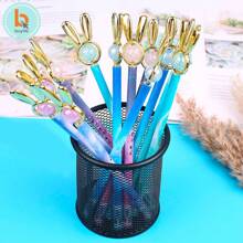 BUYTITI Plumas con Diseño de Conejo Kawaii de Punto Fino Paquete de 12 Piezas B-1002ZX-PAQUETE-12PZS - Multicolor - Ver 2