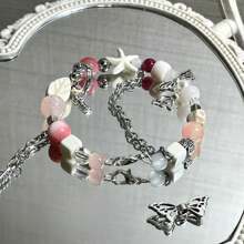 20入組/50入組蝴蝶精靈翅膀間隔珠,適用於珠寶製作配件、diy手工藝品