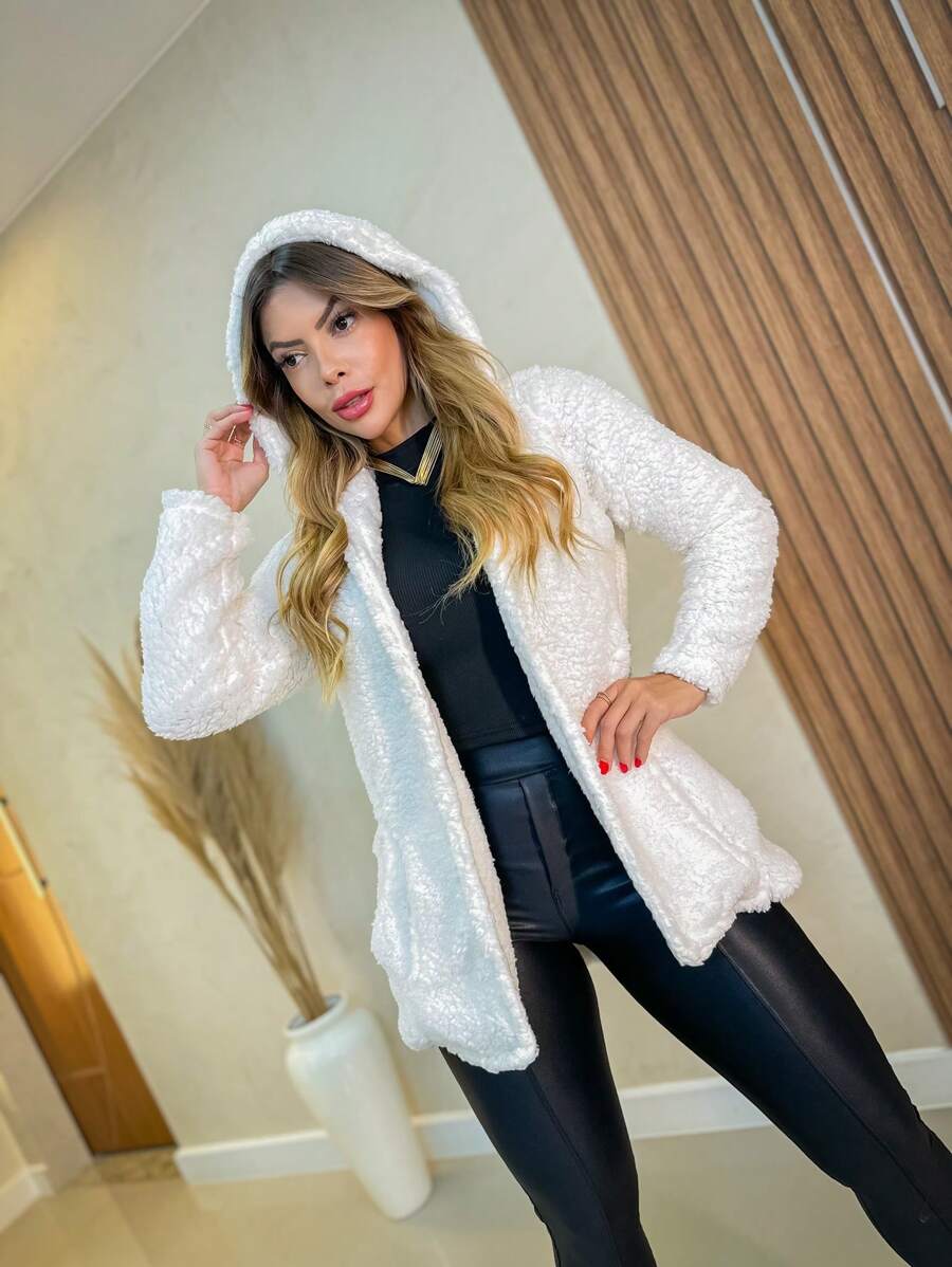 Women Coats - 米色 - 查看 1