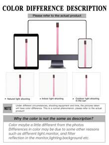 Hair Tinsel Kit Glitter Hair Tinsel Clip In Sparkling Shiny Fairy Hair Tinsel Hair Extensions For Halloween Christmas Party 22 Inch Pink 6PCS/PACK - Pink - View 8