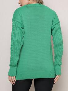 Women Knit Tops - 綠色 - 查看 4