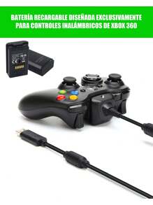Kit Carga Y Juega Con Bateria De 4800mha Y Cargador Para box 360 - Negro - Ver 5