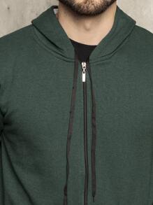 MOLETOM FLANELADO ABERTO MASCULINO COM ZÍPER E CAPUZ