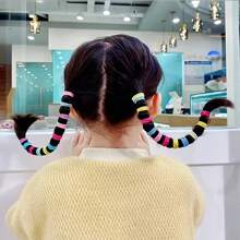500 Stücke Farbenfrohe Haarbänder Für Mädchen, Regenbogen Elastische Pferdeschwanz Halter, Großartig Für Partyzubehör Und Den Täglichen Gebrauch