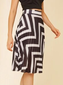 Women Skirts - 黑與白 - 查看 4