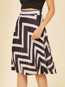 Women Skirts - 黑與白 - 查看 3