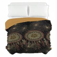 Coverlet With Shearling, Fleece Flannel Fabric With Shearling - Gold - View 1