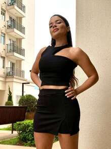 Women Two-Piece Outfits - màu đen - Xem 1