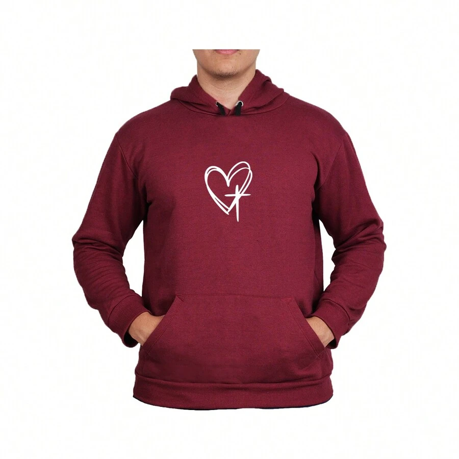 Women Sweatshirts - 紫紅色 - 查看 1